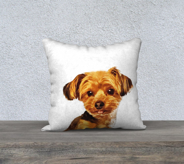 Throw Pillow Cover Charlie the Yorkie